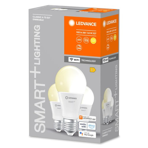 LEDVANCE SMART+ WIFI LED-Lampe, weiß, 9,5W, 1055lm, 3-Pack-Leuchtmittel-LEDVANCE Shop