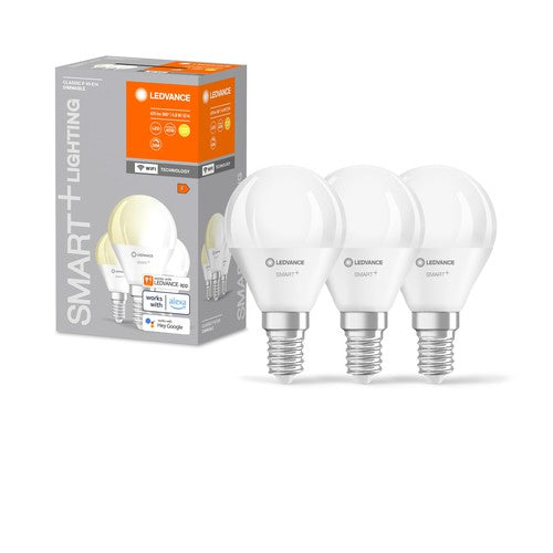 LEDVANCE SMART+ WIFI LED-Lampe, weiß, 4,9W, 470lm, 3-Pack, Kolbenform-Leuchtmittel-LEDVANCE Shop
