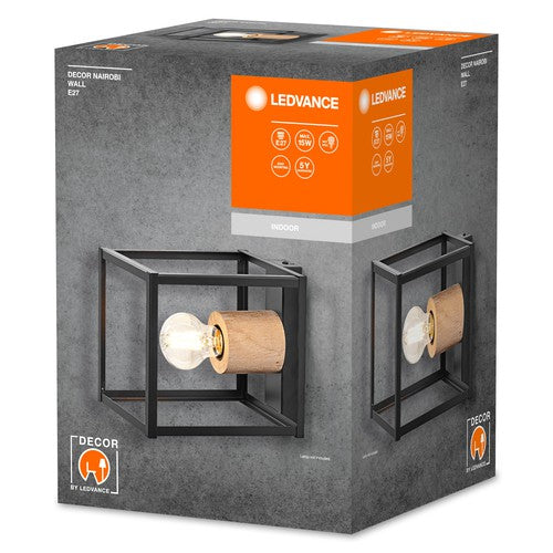 LEDVANCE DECOR Nairobi Wandleuchte, schwarz, E27-Sockel-Wandleuchten-LEDVANCE Shop