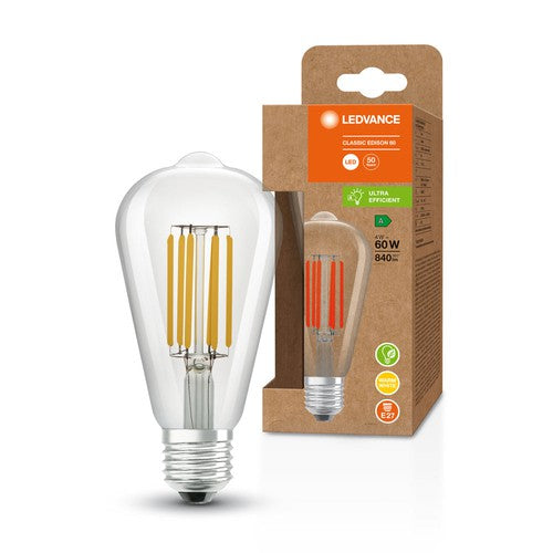 LEDVANCE LED Lampe Energieeffizienzklasse A Filament Edison, 4W/3000K, E27-Leuchtmittel-LEDVANCE Shop