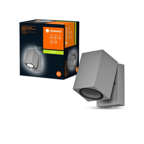 LEDVANCE ENDURA Classic Cube Außen-Wandleuchte, silber, GU10-Außenwandleuchten-LEDVANCE Shop