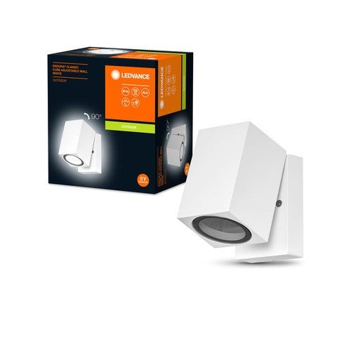 LEDVANCE ENDURA Classic Cube Außen-Wandleuchte, weiß, GU10-Außenwandleuchten-LEDVANCE Shop