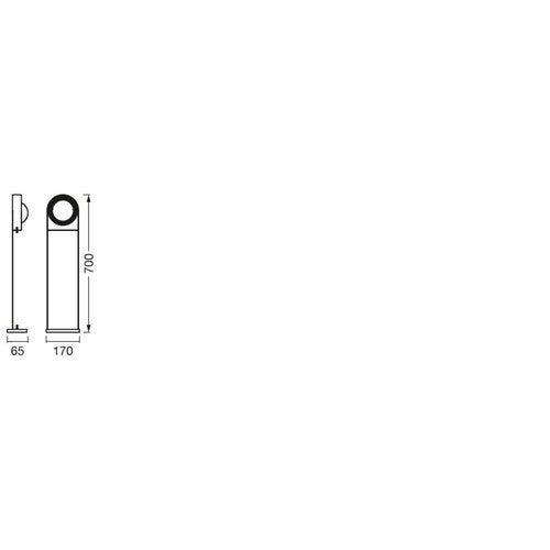 LEDVANCE SMART+ Outdoor WiFi-Wegeleuchte 6,7W, 420lm, grau-Wege- & Pollerleuchten-LEDVANCE Shop