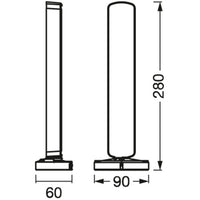 LEDVANCE SMART+ WIFI LED RGB Stehleuchte, klein, schwarz, 2x2,5W-Tischlampen-LEDVANCE Shop