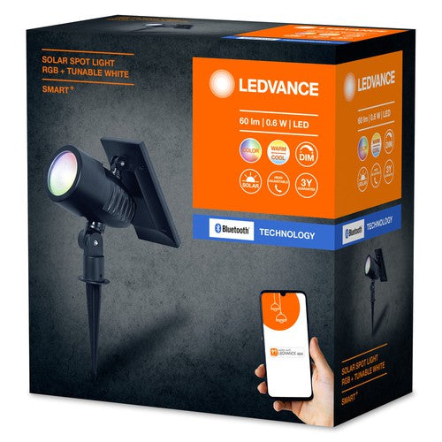 LEDVANCE SMART+ Garten Bluetooth Solar Spot Gartenspieß, schwarz-Strahler & Flutlichter-LEDVANCE Shop