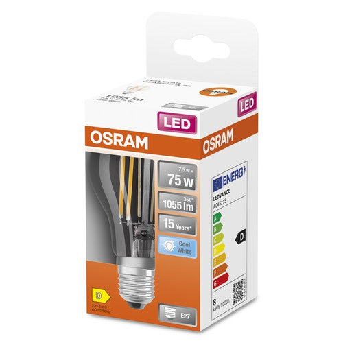 OSRAM Retrofit Classic A LED Lampe (ex 75W) 7,5W / 4000K Kaltweiß E27-Leuchtmittel-LEDVANCE Shop