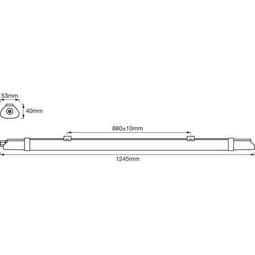 LEDVANCE LED Feuchtraum-Leuchte, Leuchte für Außenanwendungen, Kaltweiß, Länge: 120 cm, Submarine I Slim Value, 1,2m Länge-Feuchtraumleuchten-LEDVANCE Shop