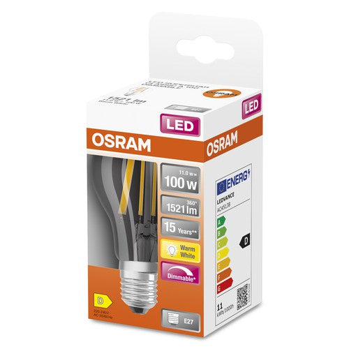 OSRAM LED Retrofit Classic A LED Lampe dimmbar (ex 100W) 12W / 2700K Warmweiß E27-Leuchtmittel-LEDVANCE Shop