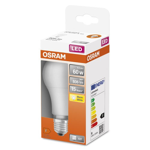 OSRAM LED STAR Classic A LED Lampe matt (ex 60W) 8,5W / 2700K Warmweiß E27-Leuchtmittel-LEDVANCE Shop