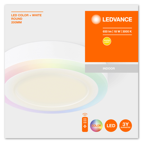 LEDVANCE LED Farbe + Weiß, Wand- & Deckenleuchte, Aluminium, 19 W-Deckenleuchten-LEDVANCE Shop