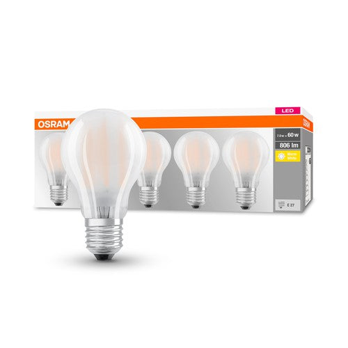OSRAM LED Base Classic A LED Lampe matt (ex 60W) 7W / 2700K Warmweiß E27 5er Pack-Leuchtmittel-LEDVANCE Shop