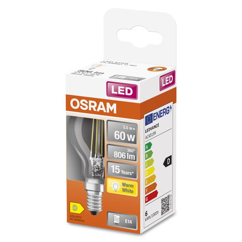 OSRAM LED Retrofit Classic P LED Lampe (ex 60W) 6,5W / 2700K Warmweiß E14-Leuchtmittel-LEDVANCE Shop