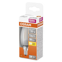 OSRAM Retrofit Classic B LED Lampe Kerzenform matt (ex 25W) 2,5W / 2700K Warmweiß E14-Leuchtmittel-LEDVANCE Shop