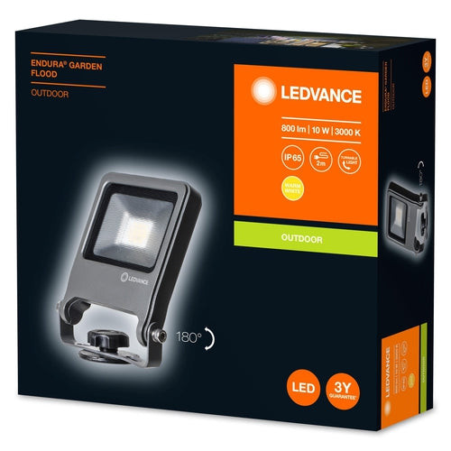 LEDVANCE Gartenleuchte LED: für Boden, ENDURA® GARDEN FLOOD / 10 W, 220…240 V, Ausstrahlungswinkel: 120°, Warm White, 3000 K, Gehäusematerial: Aluminium, IP65-LEDVANCE-LEDVANCE Shop