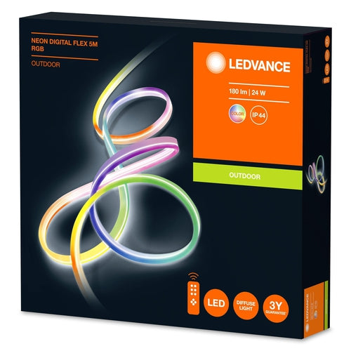 LEDVANCE Wand- und Deckenleuchte, Außenleuchte, NEON DIGITAL FLEX / 23 W, 220…240 V, Ausstrahlungswinkel: 160°, RGB, Gehäusematerial: Silikon, IP44-LEDVANCE-LEDVANCE Shop